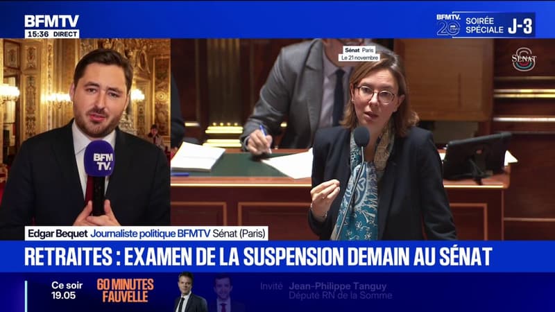 La suspension de la réforme des retraites sera examinée mardi au Sénat