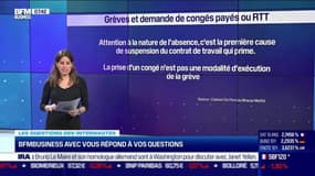 BFM Business avec vous : Les salariés peuvent-ils demander un jour de congé payé ou de RTT avant une journée de mobilisation ? - 07/02