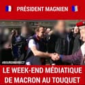 Quand les chaines d'info epient le week-end détente du couple Macron