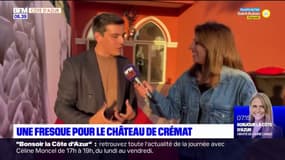 Château de Crémat: une fresque par un artiste niçois