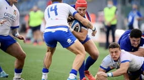 L'ailier français Gabin Villière lors du match de Six nations contre l'Italie, le 6 février 2021 à Rome