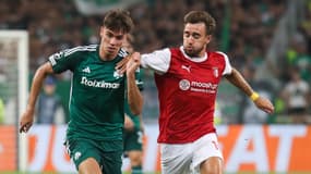 André Horta (à droite) avec Braga contre le Panathinaikos, le 29 août 2023