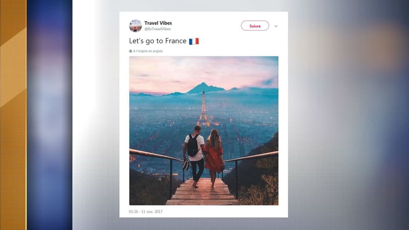 Ce tweet d'un compte touristique vantant Paris a fait réagir les Parisiens.