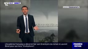 À Nice, un important orage cause des inondations et crée une trombe marine