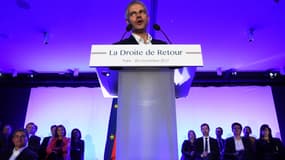 Laurent Wauquiez lors de son meeting à Paris, lundi 20 novembre 2017