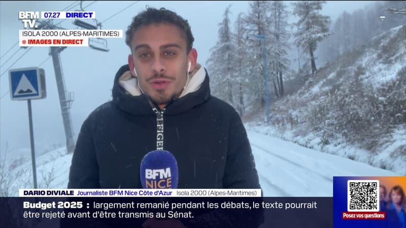 La neige est de retour sur la station Isola 2000, dans les Alpes-Maritimes