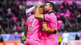 Julien Delbouis et Joe Marchant lors du carton du Stade Français dans le derby, 24 novembre 2024