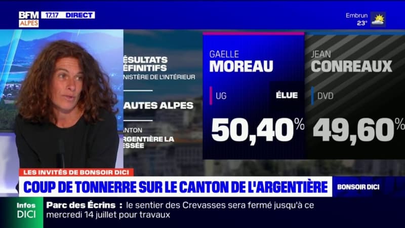 Départementales: pour Gaëlle Moreau, élue sur le canton de L'Argentière-la-Bessée, personne ne s'attendait à ce résultat 