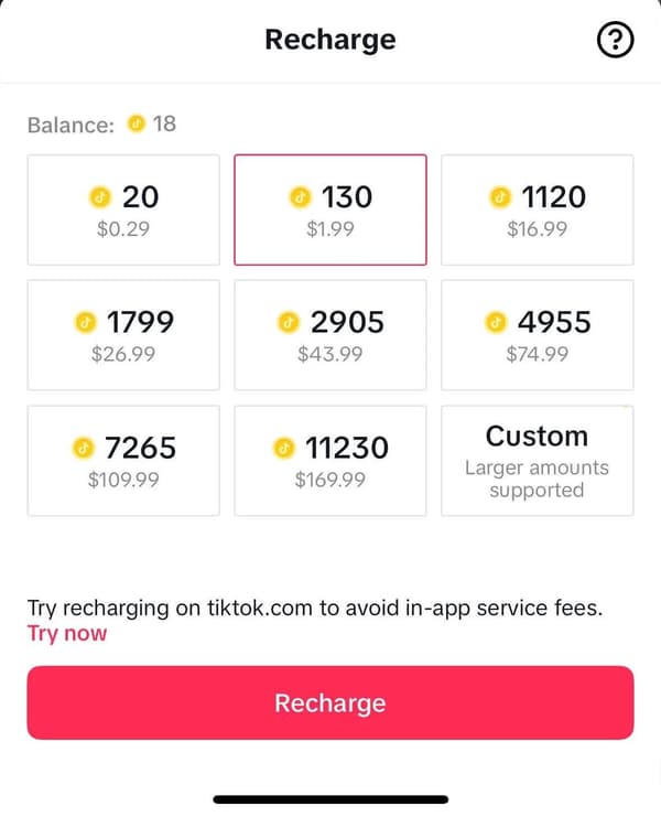 TikTok propose à certains utilisateurs de son application iOS de payer les pièces virtuelles avec un moyen de paiement alternatif à celui de l’App Store.