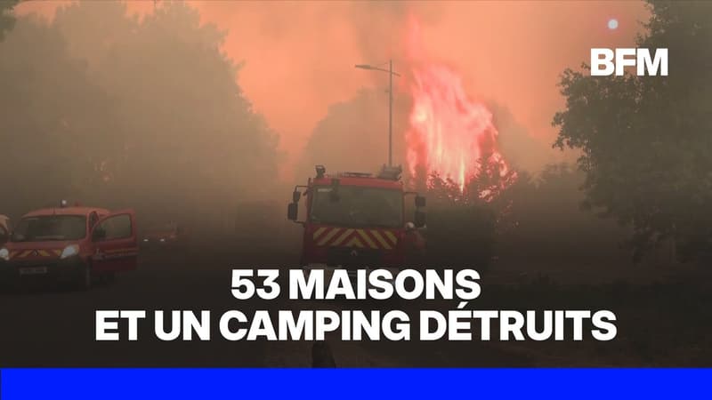 53 maisons et un camping détruits par cet "incendie XXL", selon la préfète de Gironde
