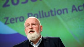 Frans Timmermans, vice-président de la Commission européenne chargé du Pacte vert, à Bruxelles, le 12 mai 2021