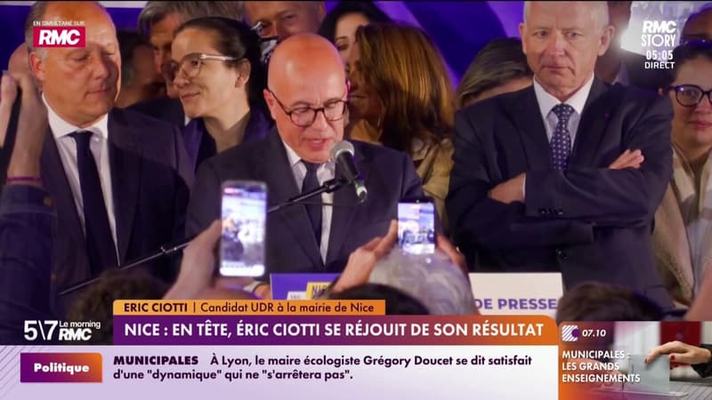 Nice : En tête, Eric Ciotti se réjouit de son résultat