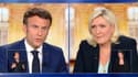 Emmanuel Macron et Marine Le Pen lors du débat de l'entre-deux-tours ce mercredi.