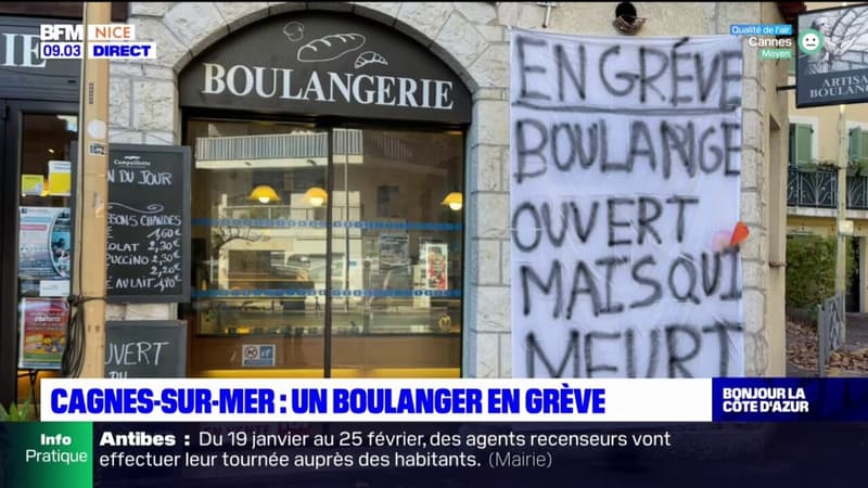 Cagnes-sur-Mer: un boulanger se met en grève symboliquement