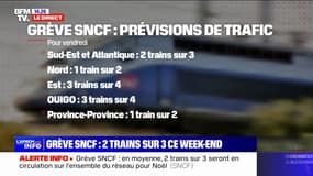 Grève à la SNCF: Alain Krakovitch, directeur TGV-Intercités, donne les prévisions sur par territoire