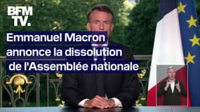 Emmanuel Macron annonce la dissolution de l'Assemblée nationale 