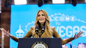Jennifer Lopez lors d'un meeting de Kamala Harris à Las Vegas, le 31 octobre 2024.