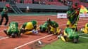 Ibrahima Kona célèbre l'ouverture du score avec ses coéquipiers