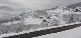 De la neige dans la commune de Bussang - Témoins BFMTV