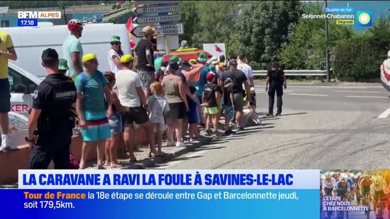 Savines-le-Lac: la caravane a ravi le public du Tour de France