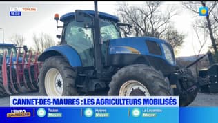 Les agriculteurs varois mobilisés au Cannet-des-Maures ce matin