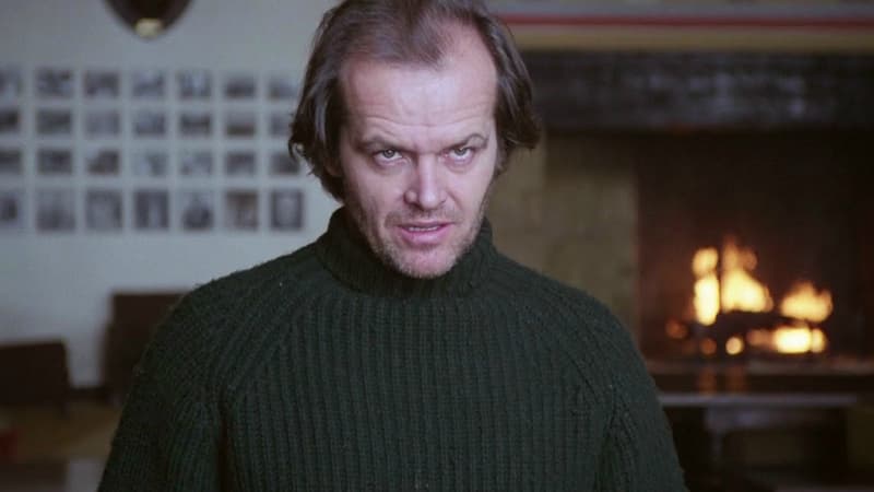 Jack Nicholson dans Shining de Stanley Kubrick.