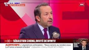 Législatives anticipées: "On ne fait pas d'accord d'appareil, il n'y aura pas d'accord avec LR ou avec Reconquête" affirme Sébastien Chenu (vice-président du Rassemblement national)