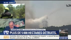 Incendies dans le Sud-Est: "La moitié de la flotte des Canadair est clouée au sol", Stéphan Le Bars
