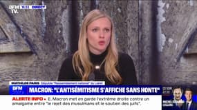 Marche contre l'antisémitisme: "Il n'y a plus d'ambiguïté au Rassemblement National", assure Mathilde Paris (députée RN du Loiret)