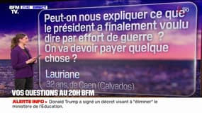 VOS QUESTIONS - Effort de guerre, on va devoir payer quelque chose ?
