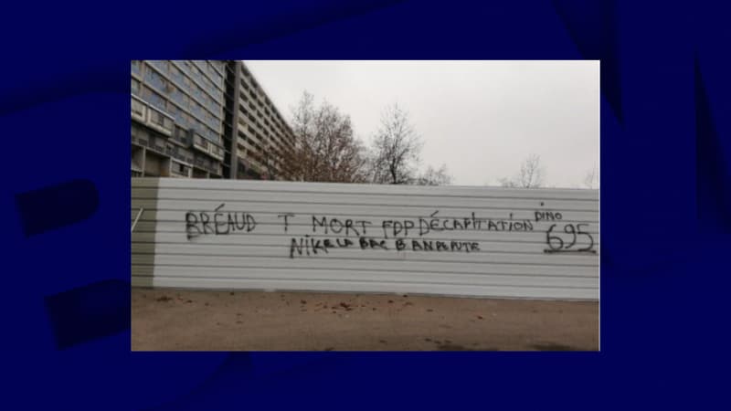 Les inscriptions retrouvées ce lundi menacent le maire de mort et insultent la police