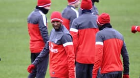 Nicolas Anelka à l'entraînement du PSG
