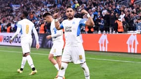 Dimitri Payet avec l'OM face au PAOK en Conference League, le 7 avril 2022