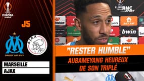 OM 4-3 Ajax: "Il faut rester humble" souligne Aubameyang après son triplé... et ses célébrations