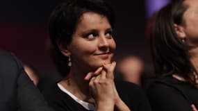 Najat Vallaud-Belkacem lors du congrès du Parti socialiste à Aubervilliers, le 8 avril 2018