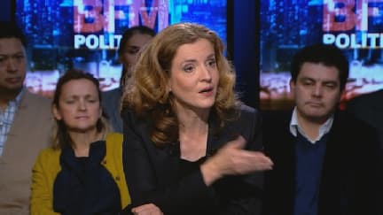 Nathalie Kosciusko-Morizet sur le plateau de BFM Politique face à Apolline de Maslherbes