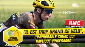 Tour de France : "Il est trop grand ce vélo", l'improbable scène avec Vingegaard (comms' RMC)
