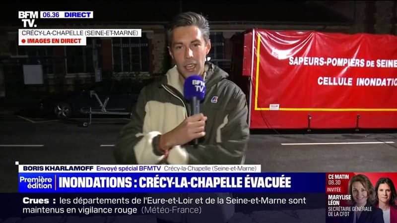 Le centre-ville de Crécy-la-Chapelle (Seine-et-Marne) évacué à cause de la crue rapide du Grand Morin