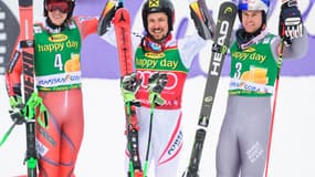 Henrik Kristoffersen, Marcel Hirscher et Alexis Pinturault