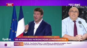 Lechypre assiste à l'oral que vont passer certains candidats à la présidentielle, face au Medef.