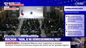 "Non": Emmanuel Macron assure ne pas vouloir débattre avec Marine Le Pen avant les législatives 