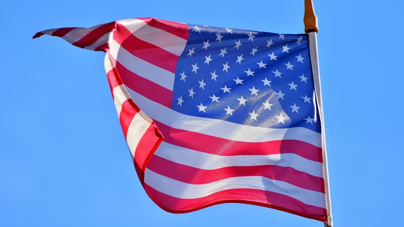 /Un drapeau américain - Illustration