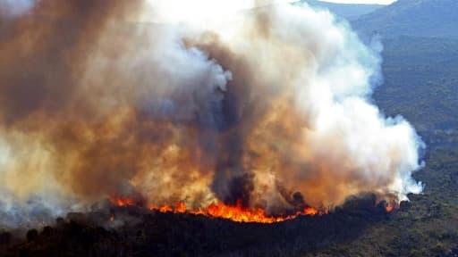 Incendie dans le massif du Maïdo le 13 octobre 2010, à La Réunion Incendie dans le massif du Maïdo le 13 octobre 2010, à La Réunion