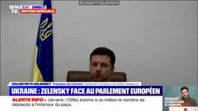 Volodymyr Zelensky face au Parlement européen: "Nous payons un tel prix pour avoir les mêmes droits que vous"