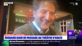 Arles: Edouard Baer en représentation de son spectacle "les élucubrations d’un homme soudain frappé par la grâce" ce vendredi