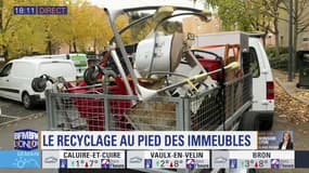 Des recycleries au pied des immeubles à Neuville sur Saône