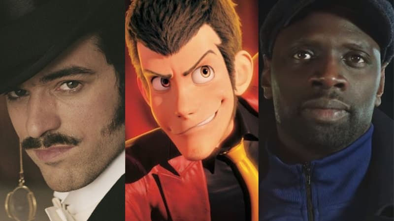 Les 1001 visages de Lupin: Romain Duris, le personnage Lupin III et Omar Sy