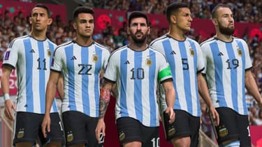 Lionel Messi avec l'Argentine dans FIFA 23