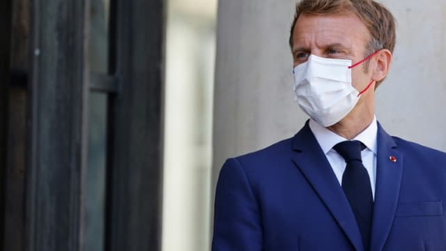 Emmanuel Macron à l'Elysée le le 7 septembre 2021 à Paris