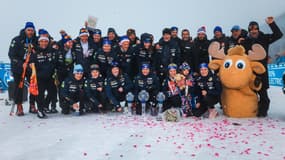 L'équipe de France féminine de biathlon.